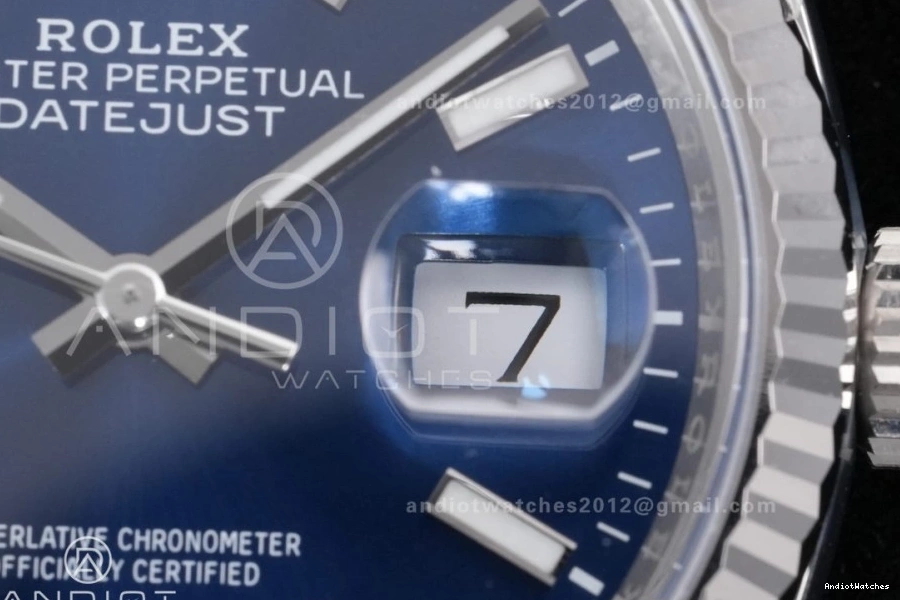 Best 1:1 Jubilee Dial Unisex 126234 Steel Edition 560 DateJust Stick 904L Clean SH on Bracelet 36 Blue 0829